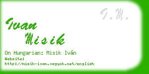 ivan misik business card