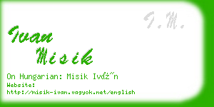 ivan misik business card